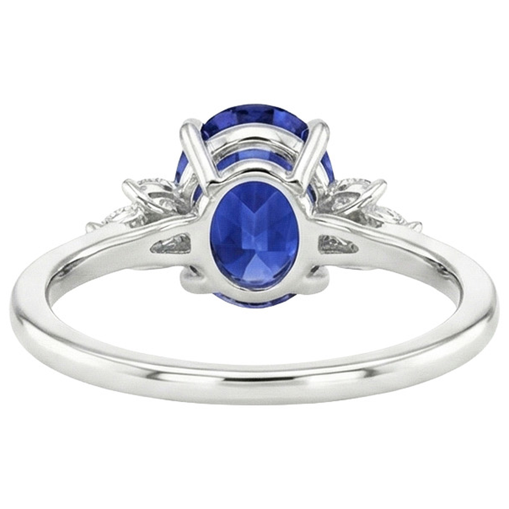 echter oval diamant 4.50Karat ring Detailansicht