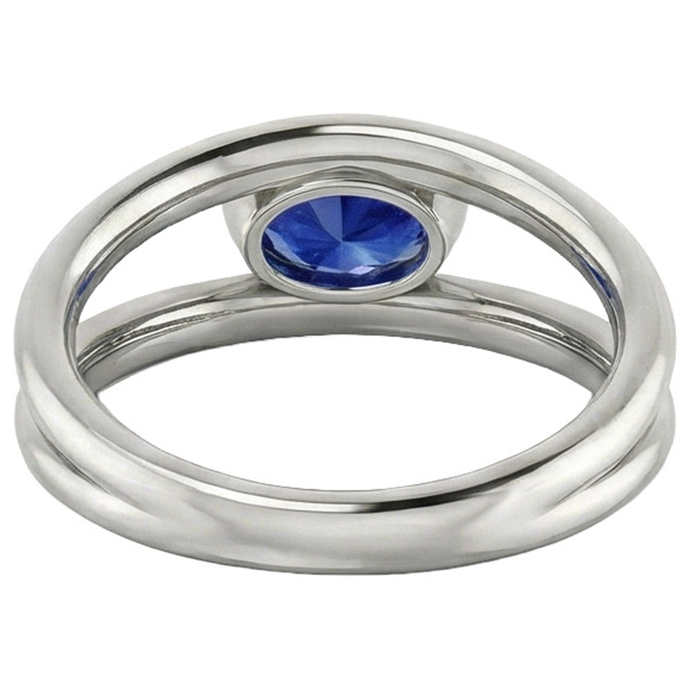 echter oval diamant 2Karat ring auf Weiß