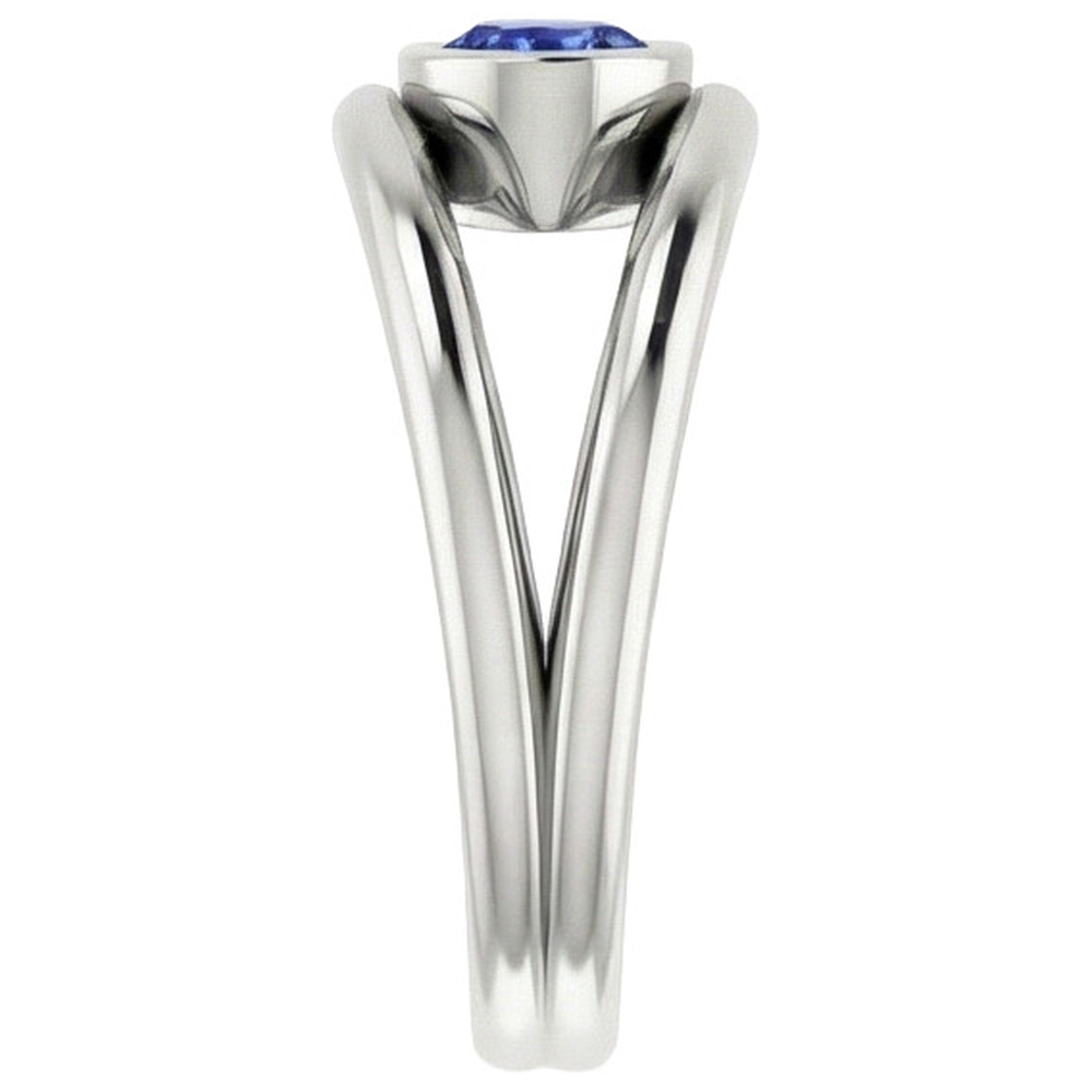 echter oval diamant 2Karat ring Profilansicht