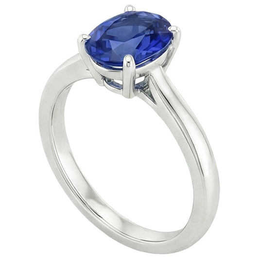 echter oval diamant 3Karat ring Seitenansicht