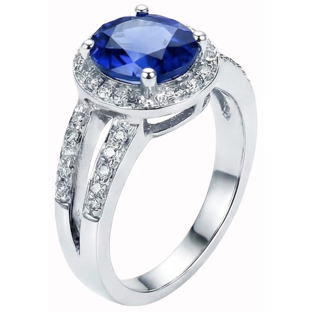 echter oval saphir 3.51Karat ring Detailansicht