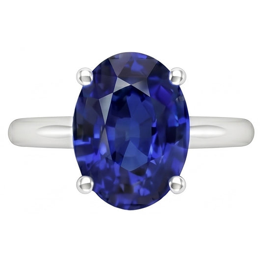 echter oval diamant 14Karat ring Seitenansicht