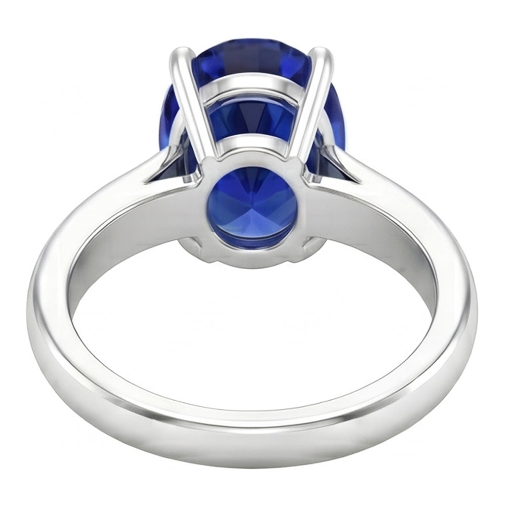 echter oval diamant 14Karat ring Profilansicht