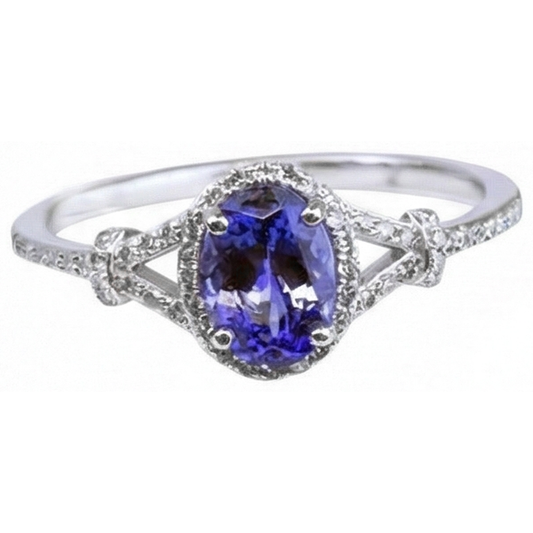 echter oval diamant 3.60Karat ring Seitenansicht