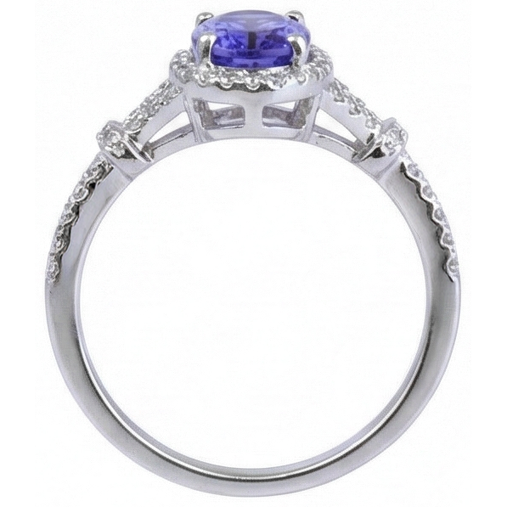echter oval diamant 3.60Karat ring auf Weiß