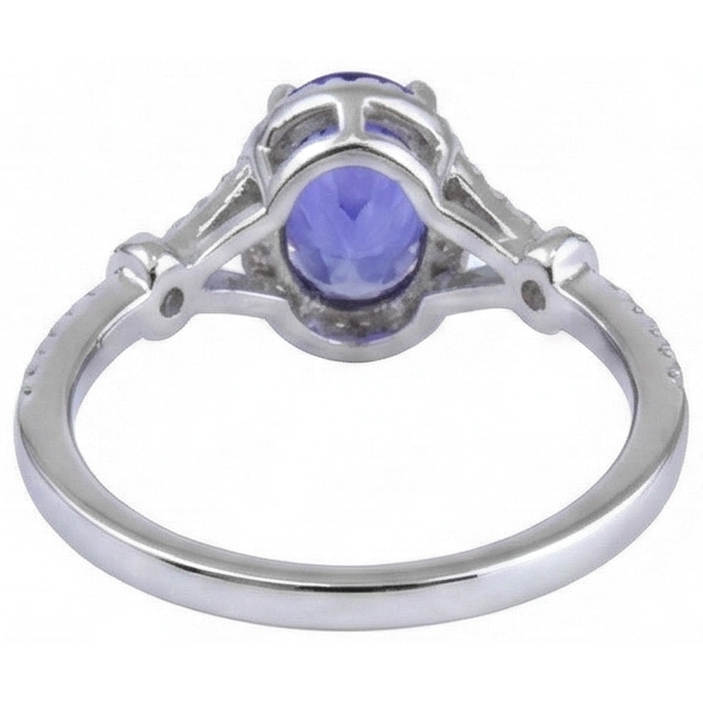 echter oval diamant 3.60Karat ring mit Diamantbesatz
