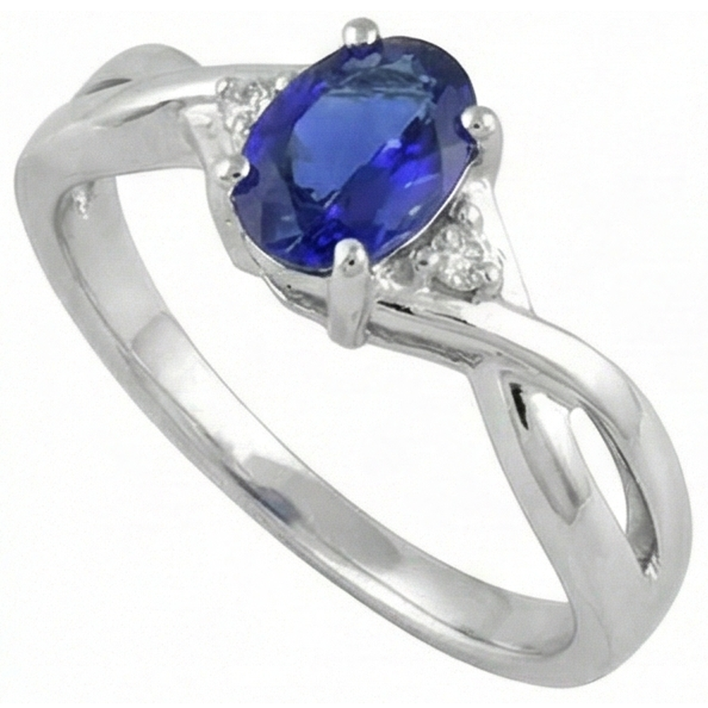 echter oval tansanit 1.60Karat ring Detailansicht