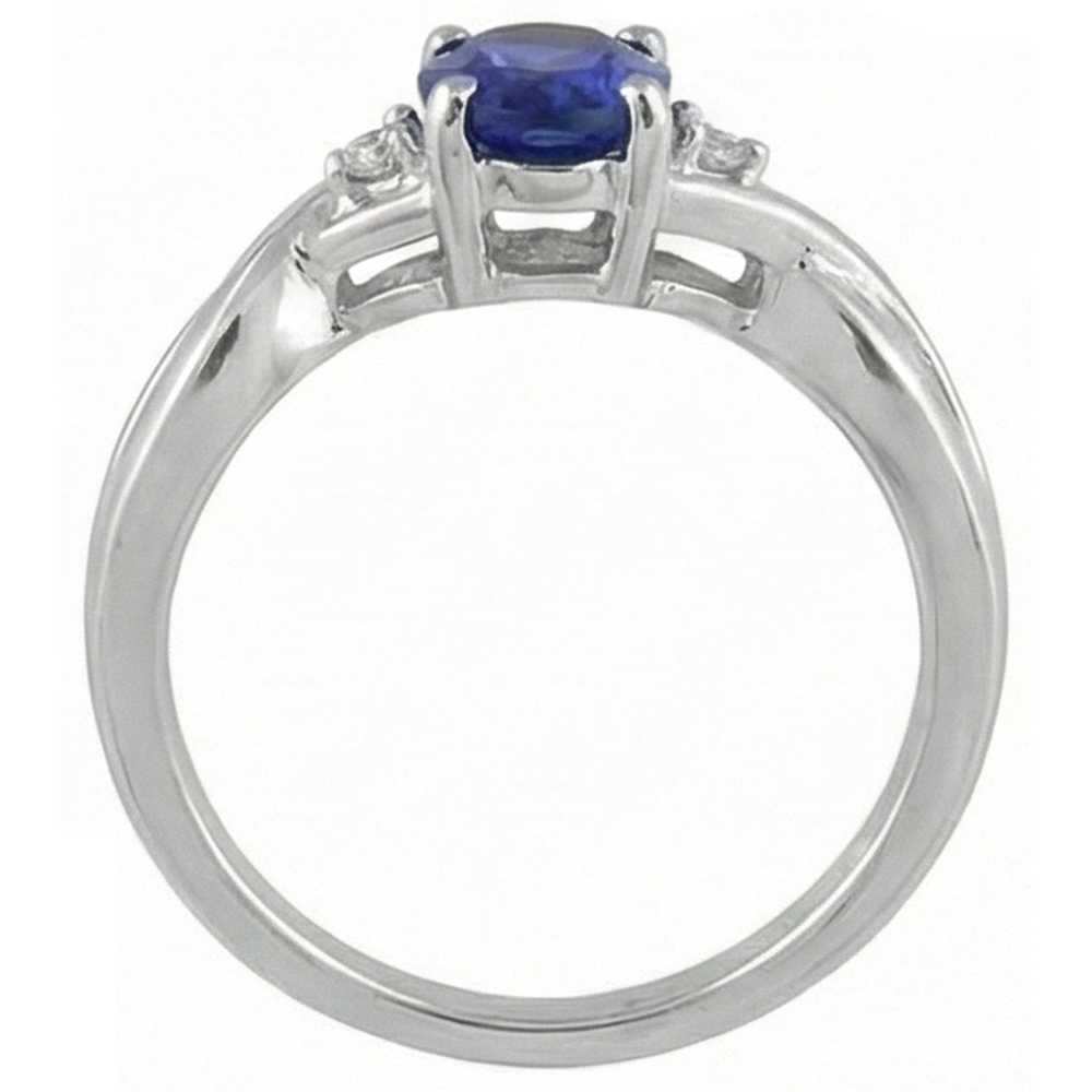 echter oval tansanit 1.60Karat ring Draufsicht