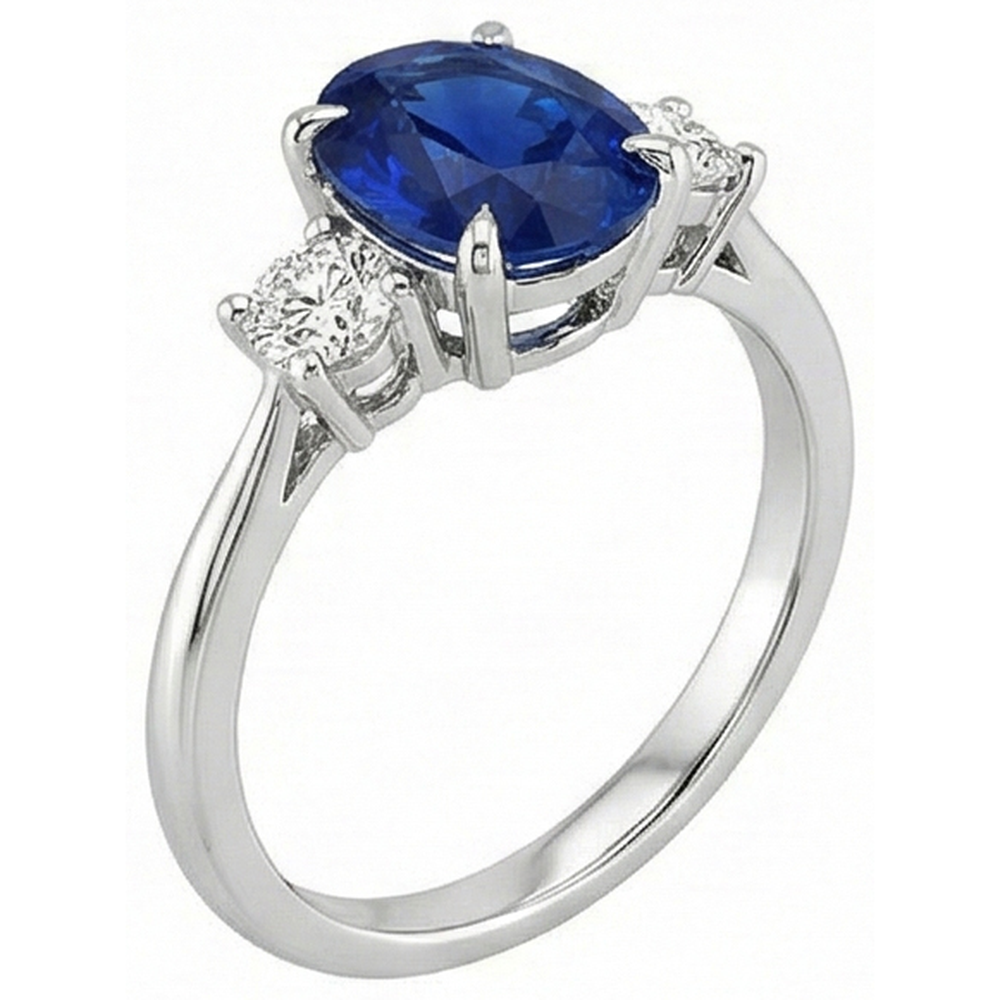 echter oval diamant 3.50Karat ring Detailansicht