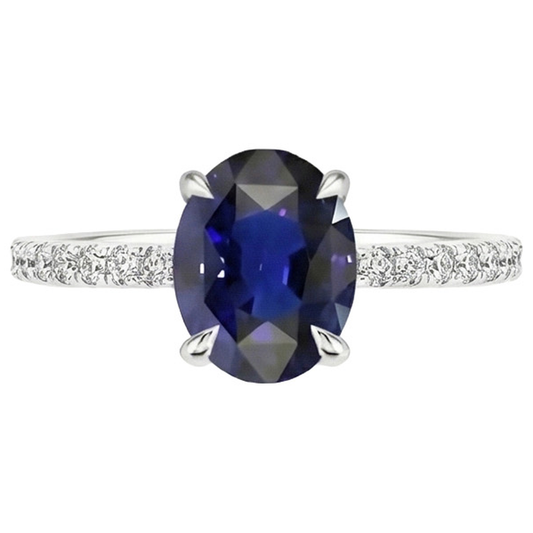 echter oval diamant 6Karat ring Detailansicht