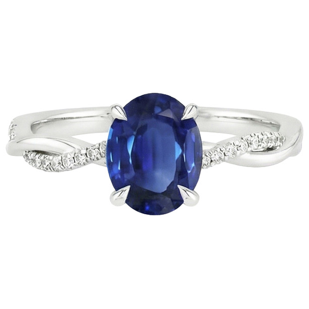 echter oval diamant 6Karat ring Detailansicht