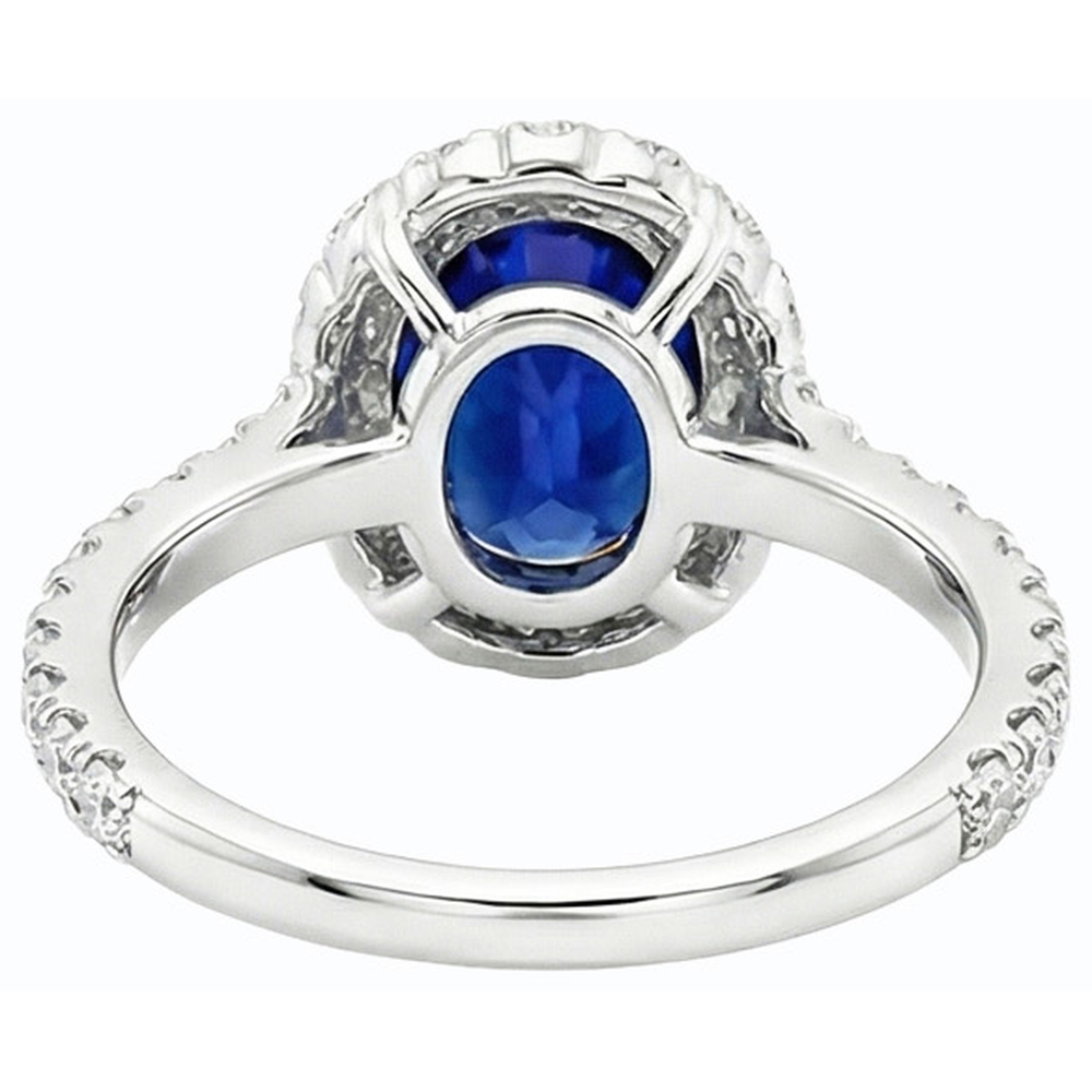echter oval diamant 6Karat ring Detailansicht