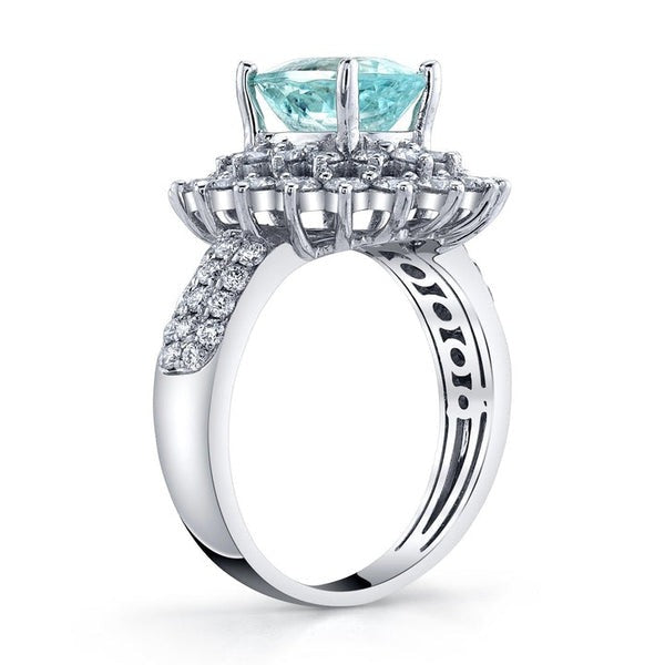Ovaler Paraiba Cocktailring Sparkle