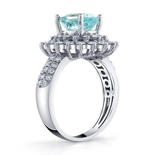 Ovaler Paraiba Cocktailring Sparkle