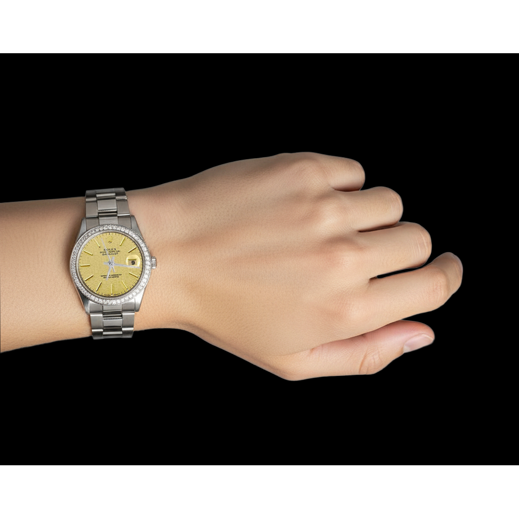 Oyster-Armband Rolex Edelstahluhr Stick Zifferblatt Datejust