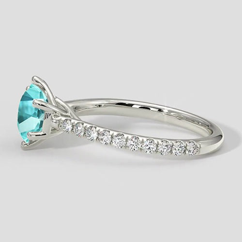 Paraiba-Ring 2,50 ct Rundschliff
