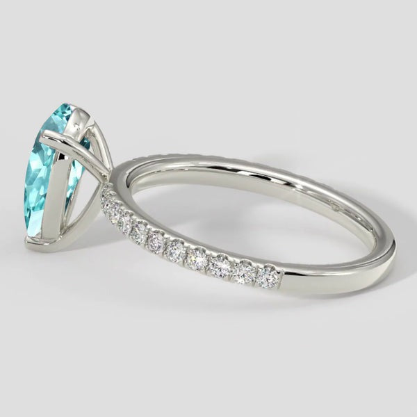 Paraiba-Turmalin, 2 Karat, Verlobungsring