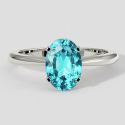 Paraiba-Turmalin, vierzackiger Ovalschliff