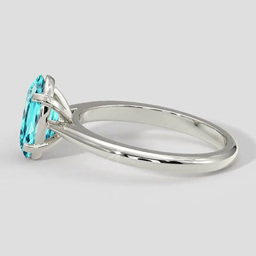 Paraiba-Turmalin, vierzackiger Ovalschliff