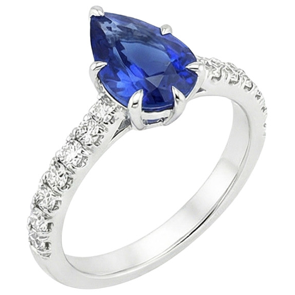 echter round diamant 5.50Karat ring Draufsicht