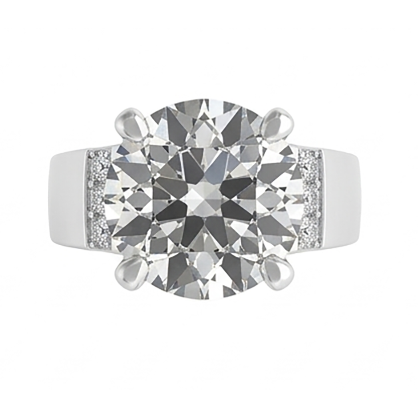 Pavé Diamant Männer-Ring 2 Karat – 10K White Gold