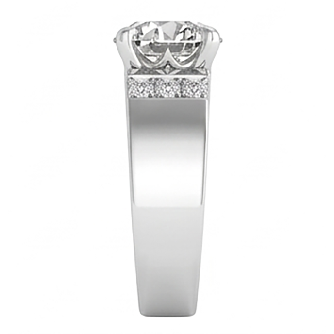 Pavé Diamant Männer-Ring 2 Karat – 10K White Gold