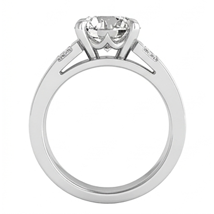 Pavé Diamant Männer-Ring 2 Karat – 10K White Gold