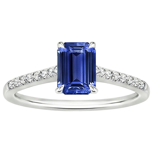 echter round diamant 3.50Karat ring Draufsicht