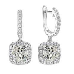 Naturreiner Edler Diamant Ohrhänger 2 Karat – 14K Weißgold