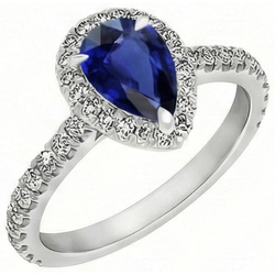 Hochwertiger Blauer Saphir Schmuckstein-Ring 2,50 Karat – 14K