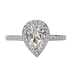 Edler 3-Karat Diamant Halo-Verlobungsring