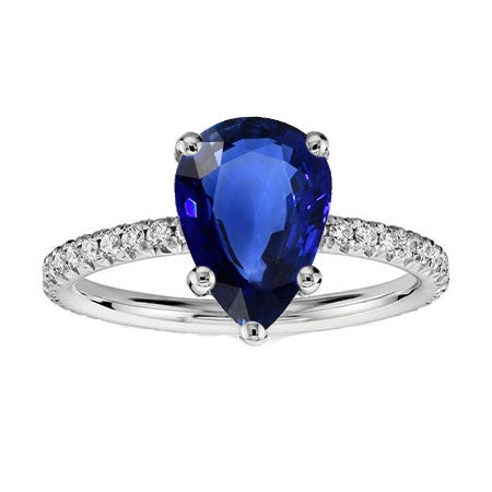 Erdgewonnener Royalblauer Saphir Farbstein-Ring – Hauptansicht