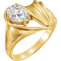 Handgemachter 3-Karat Brillant Solitär-Verlobungsring