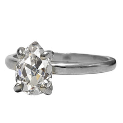 Edler Diamant Einzelstein-Ring – Antiker Europäischer Schliff 3