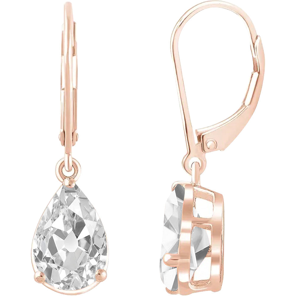 Ohrhänger 14K Roségold mit Edler Diamant – Hauptansicht