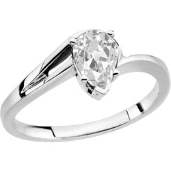 Eleganter Solitär-Verlobungsring mit Geteilte Schiene Brillant