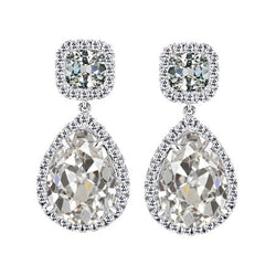 Brillanter Ohrringe mit Old Mine Cut Brillant – 1,50 Karat