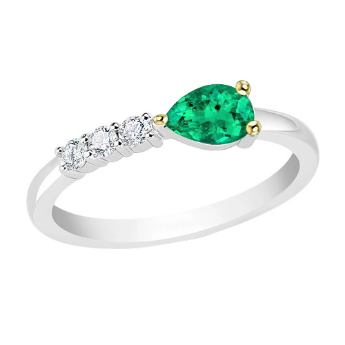 Luxuriöser Farbstein-Ring 1 Karat – Hauptansicht