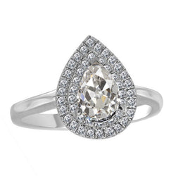 Edler 3-Karat Diamant Halo-Fassung Ring
