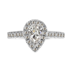 Naturreiner Brillant Halo-Verlobungsring 3,50 Karat – 14K