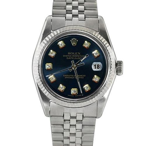 Perpetual Rolex Schwarz Diamant Herrenuhr mit geriffelter Lünette Jubiläum Edelstahl SCHNELLES EINSTELLEN