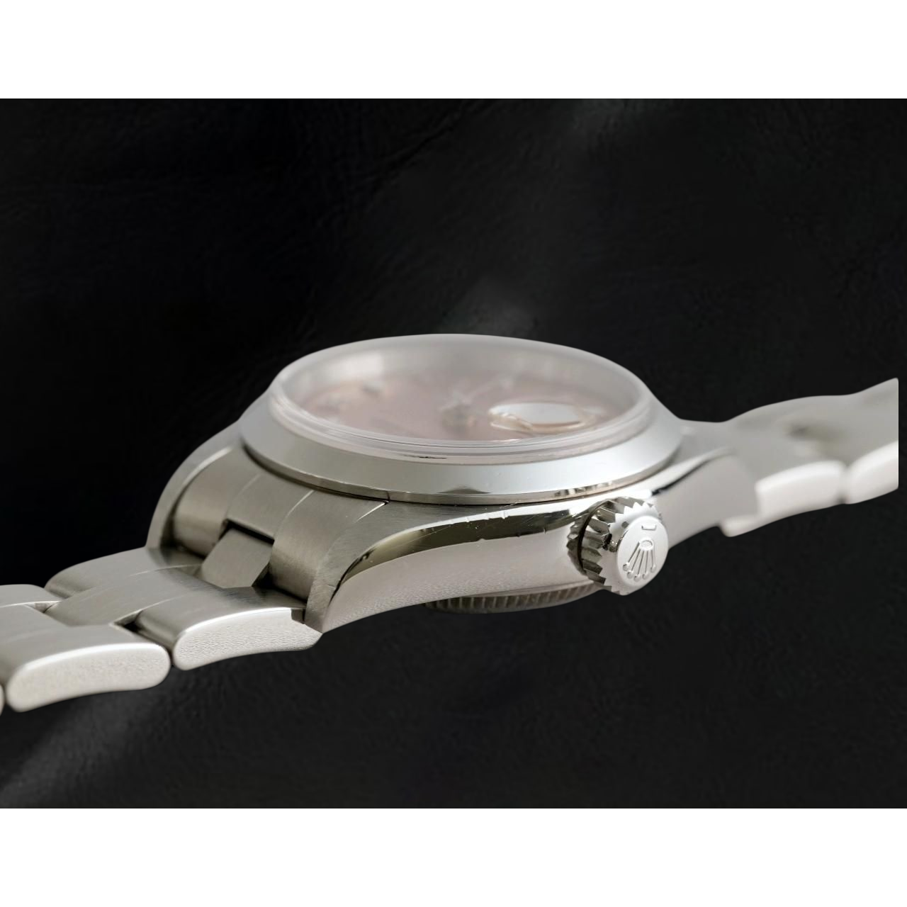 Rolex Oyster Perpetual Damenuhr 26 mm Jahr 2002 Rosa Arabisches Zifferblatt