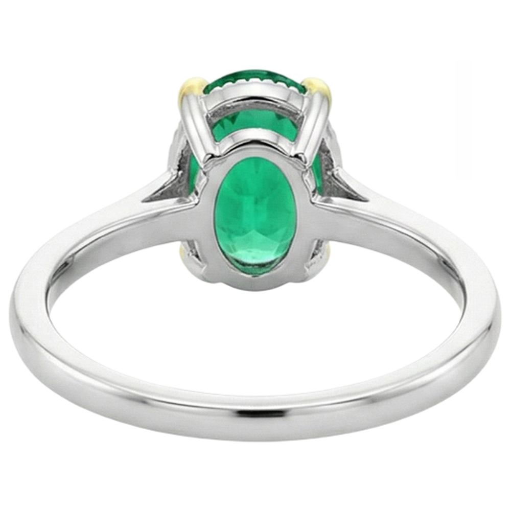 Handgefertigter Farbstein-Ring 3,50 Karat – Draufsicht