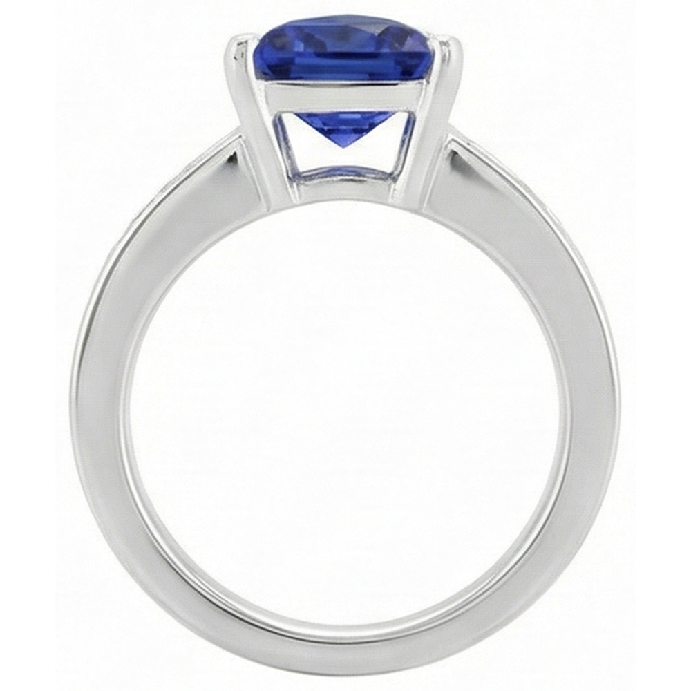 echter princess diamant 1.25Karat ring Profilansicht