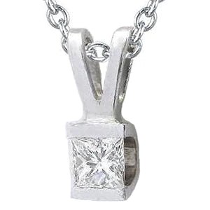 Princess Cut Echt Diamant Anhänger 1,50 ct Funkelnder Schmuck 14K Weißgold