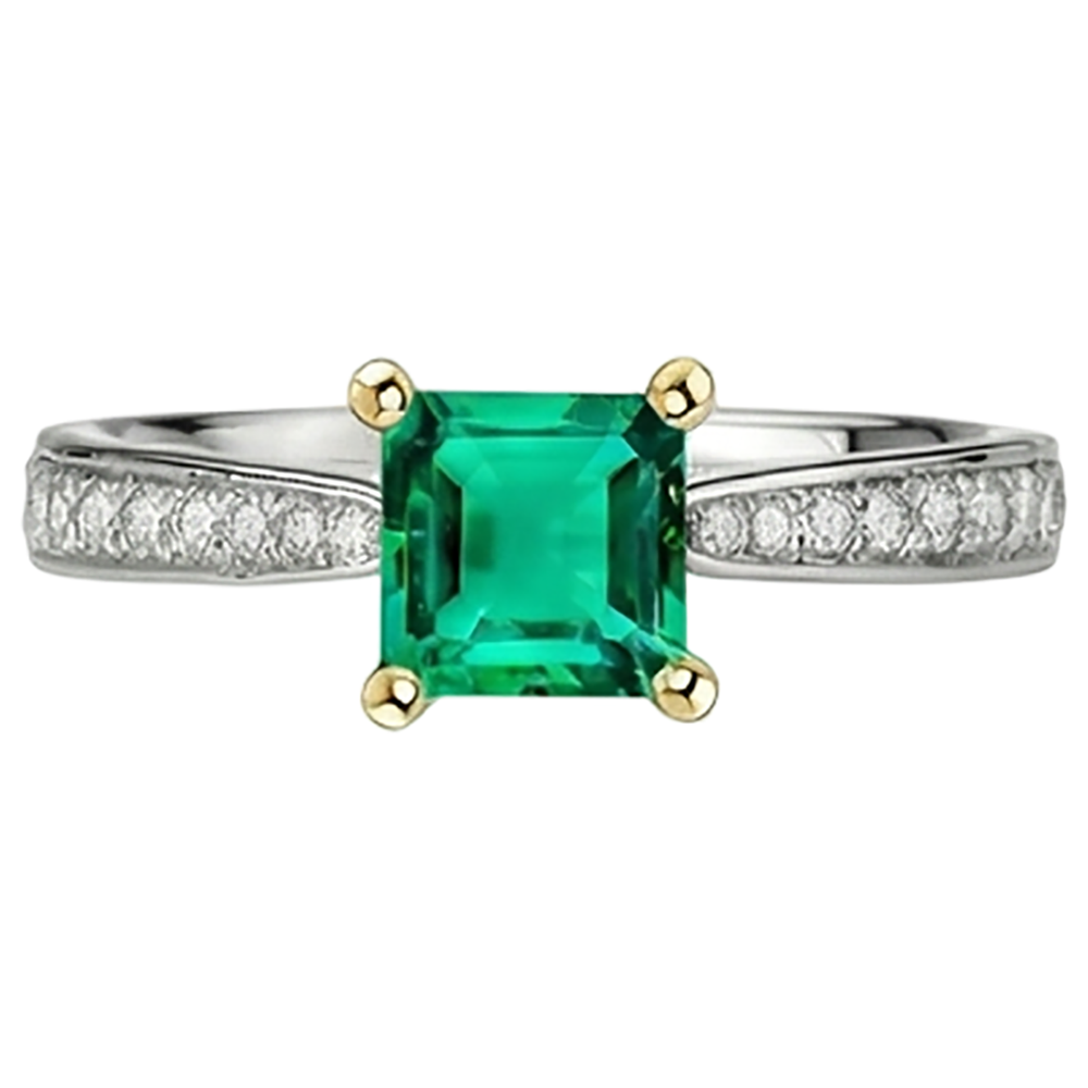 Kunstvoller Schmuckstein-Ring 3 Karat – Schrägansicht