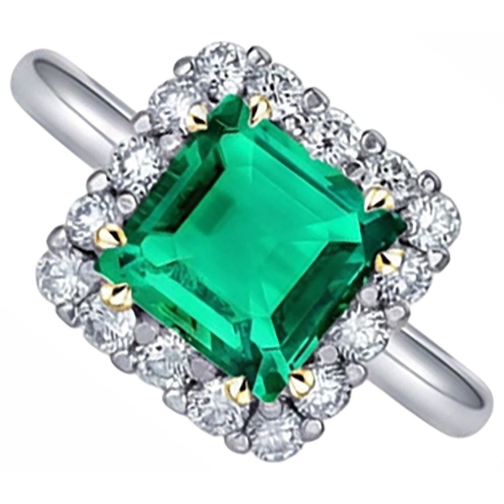 Handgemachter Schmuckstein-Ring 3 Karat – Seitenansicht