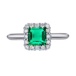 Handgemachter Schmuckstein-Ring mit GIA-Geprüft Kolumbianischer