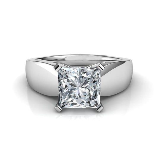 Princess Cut Solitaire 2,25 Karat Echt Diamant-Verlobungsring