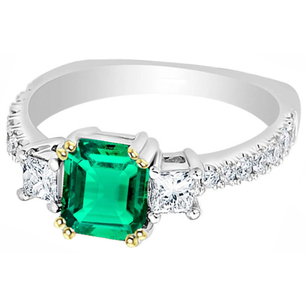 Zeitloser Edelstein-Ring 2 Karat – Seitenansicht